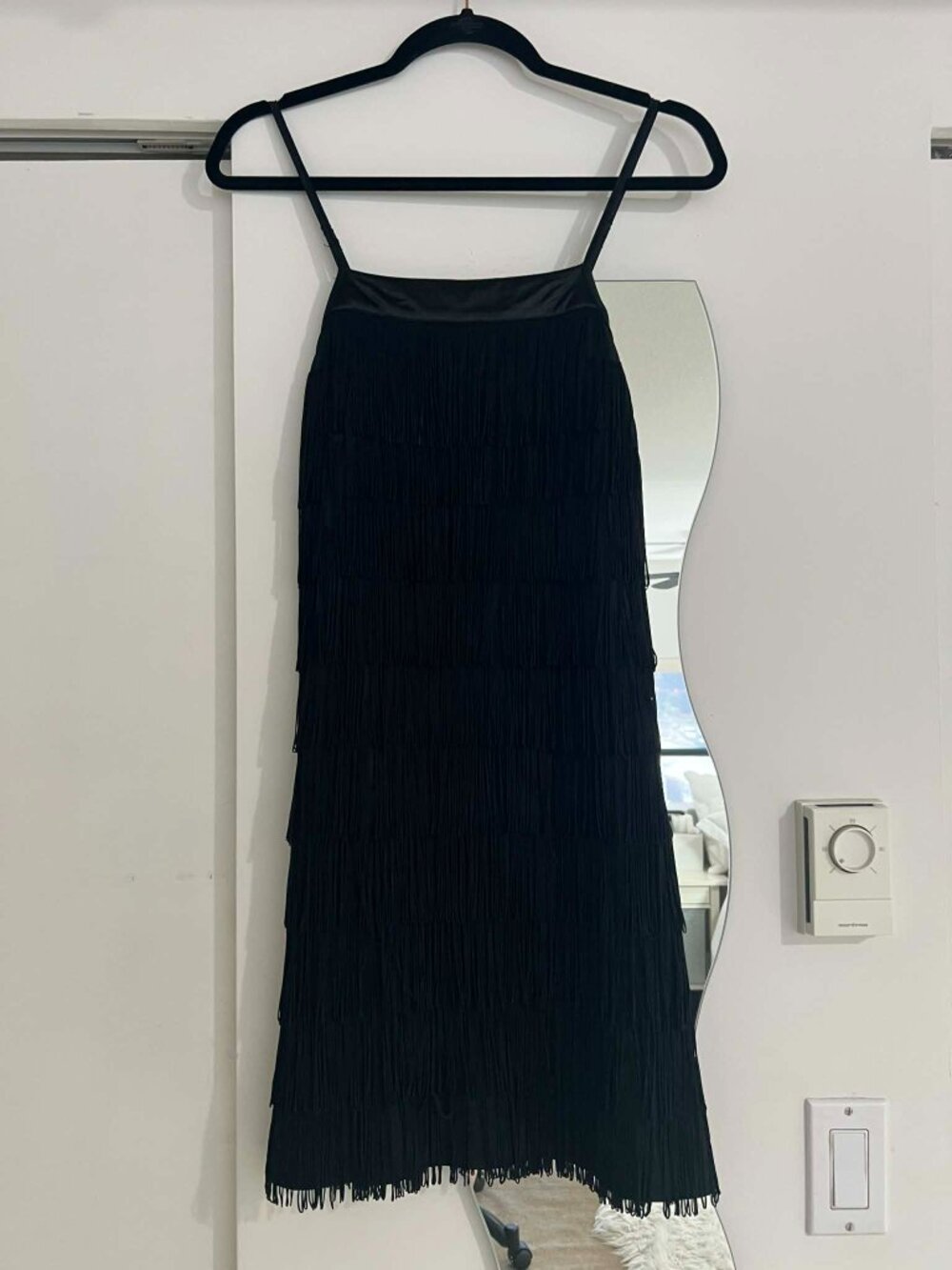 Fun Flirty Tiered Fringe Mini Dress Small - Picture 8 of 8